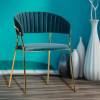 Стул Bradex Home Turin FR 0160, бирюзовый с золотыми ножками фото 10