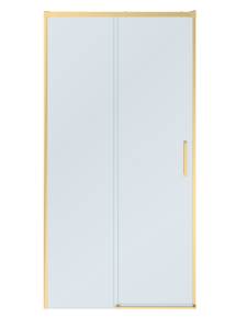 Душевая дверь в нишу Cezares PLANE-BF-1-100-C-BORO профиль брашированное золото, стекло прозрачное, 100x195