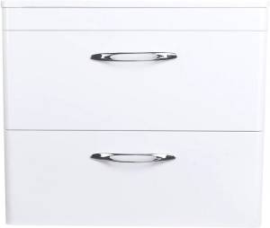 Тумба с раковиной Style Line Каре 70 подвесная. Люкс Plus, белая