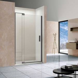 Душевая дверь Vincea Lugano VDP-1E8090CLGM 800/900, вороненая сталь, стекло прозрачное