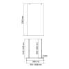 Душевая перегородка Wasserkraft Vechte (Фехте) 60W44-FL профиль хром, стекло рифленое, 100x200 фото 4