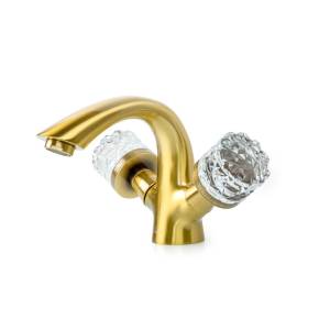 Смеситель для раковины Boheme Crystal 311-CRST бронза