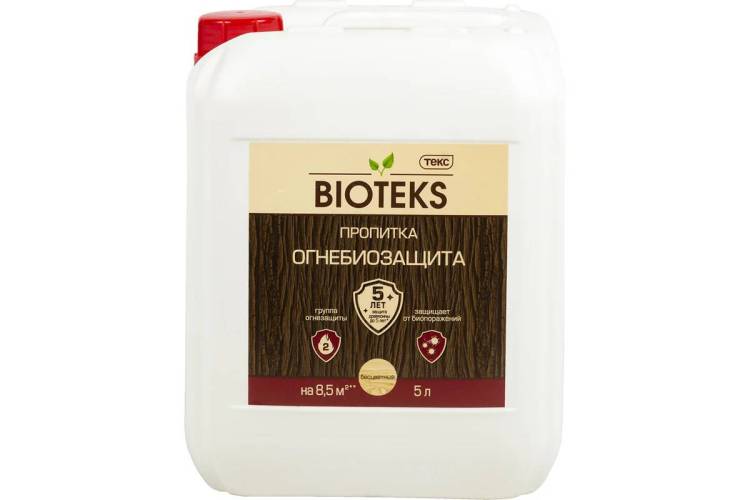 Пропитка Текс Огнебиозащита Bioteks Огнебиостоп Профи бесцветная 5 л
