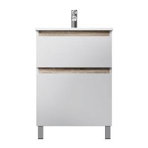 Тумба с раковиной Am.Pm X-Joy M85AFSX06021WG 60 см, белый глянец, напольная