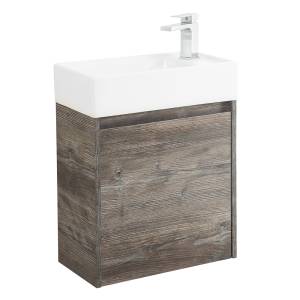 Тумба под раковину Belbagno Kraft Mini KRAFT MINI-500/260-1A-SO-PP-L 45x25x50 Pino Pasadena подвесная с распашной дверцей, левосторонняя