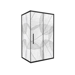Душевой уголок AvaCan FB-160-SB80MT профиль черный, стекло тонированное, 180x80x195