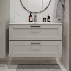 Тумба с раковиной Terminus Victoria VIC101002900301O белый, 100x62