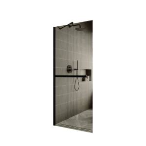 Душевая перегородка MaybahGlass MGD-727-6ш 79x195, стекло бронза 8 мм, профиль черный