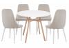 Обеденная группа Woodville Ада 579116 white, beige, стулья ткань