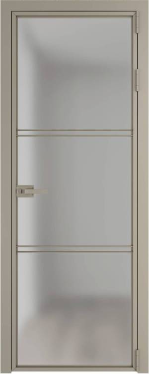 Межкомнатная дверь Profil Doors 3 AX цвет профиля Никель матовый, стекло безопасное 6 мм матовое 700x2000