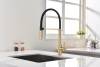 Смеситель для кухни Paulmark Halt Ha214021-LG с гибким изливом, светлое золото фото 5