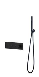 Смеситель для ванны и душа Boheme Fusion 130-SYS-B с ручным душем, Black