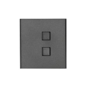 Розетка компьютерная RJ45 2-местная Kranz Strong KR-78-0725-6 графит