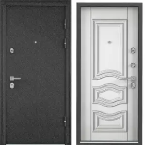 Входная стальная дверь Torex PROFESSOR-4+ 02 MP 10148 Черный шелк/Белый (арт. КТ Белый) 2000x880