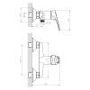 Смеситель для душа Decoroom DR21 DR21056 одноручный Хром фото 2
