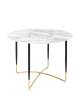 Стол обеденный Stool Group Даймакс FDC9283 DUAL белый мрамор 110x110x77