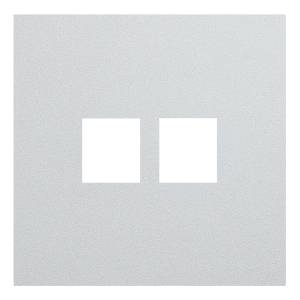 Лицевая панель для двойной информационной розетки Rikett 35442 SV серебро
