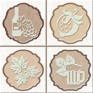 Декор Absolut Keramika Monocolor Set Autumn Fosker (4pzs) 10x10