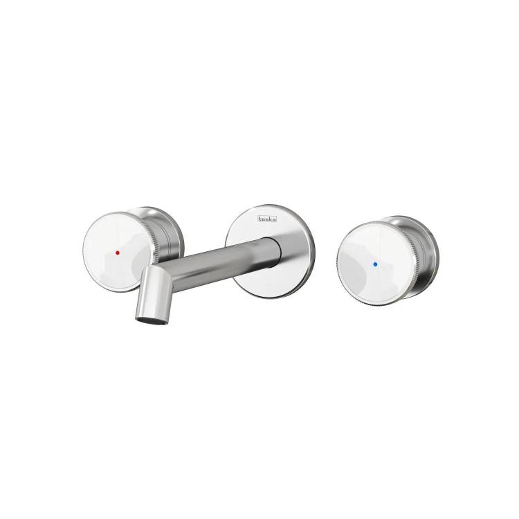 Смеситель для раковины Teska Grande Shine E5320 белое стекло