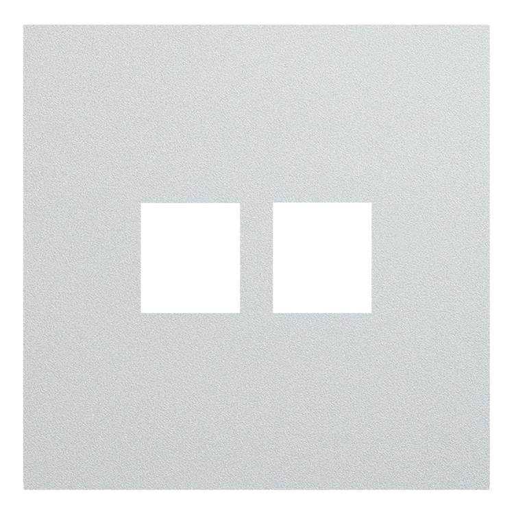 Лицевая панель для двойной информационной розетки Rikett 35442 SV серебро