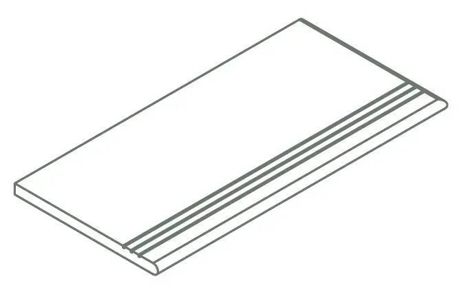 Ступень Italon Фоссил X2 620040000272 Пьюр закругленная грип правая 30x120