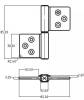 Петля карточная Morelli CH-S 85X82 B черный фото 2