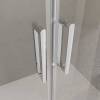 Душевая дверь в нишу Belbagno LUCE-BF-2-140-C-Cr профиль хром, стекло прозрачное, 140x195 фото 2