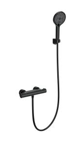 Смеситель для душа Wonzon & Woghand WW-B2003-A-MB с термостатом, черный матовый