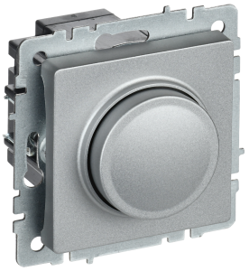 Светорегулятор поворотно-нажимной IEK Brite BR-D20-0600-K47 алюминий