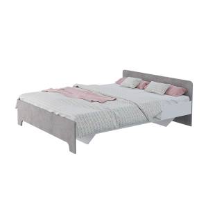 Кровать Горизонт Виктор Н1447100 белый/бетон, с основанием 160x200