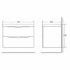 Тумба с раковиной Belbagno Marino MARINO-750-2C-SO-BO-P 75x45x50 Bianco Opaco подвесная с двумя выкатными ящиками фото 3