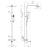 Душевая стойка Timo Tetra-thermo SX-0169/16 с термостатом, белый матовый фото 3