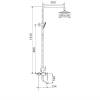 Душевая система Rose R1336F белый, хром фото 2