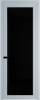 Межкомнатная дверь Profil Doors 1 AGP цвет профиля Серебро, стекло безопасное 6 мм черный триплекс 700x2000