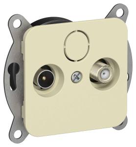 ТВ-розетка TV+SAT проходная IEK Flite FI-AF23-P-K87 навахо