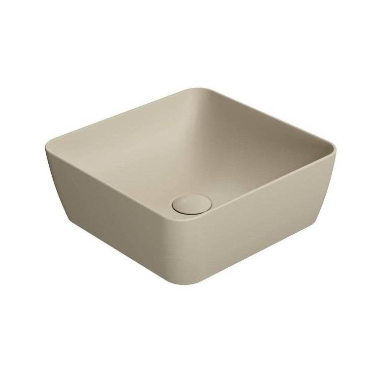 Раковина GSI Nubes 903808 38 см, бежевая матовая
