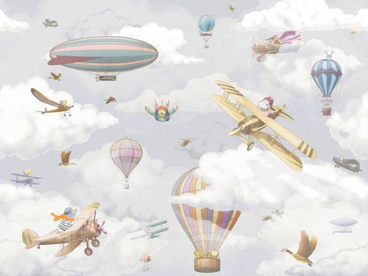 3D Фотообои Artegrafico «Воздушная регата» KID-188 акварель