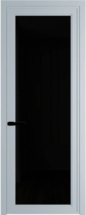 Межкомнатная дверь Profil Doors 1 AGP цвет профиля Серебро, стекло безопасное 6 мм черный триплекс 700x2000