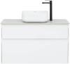 Тумба под раковину Aquanet Nova Lite 100 242581 2 ящика, белый глянец фото 16