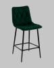 Стул полубарный Stool Group Одди Diamond AV 443PB-Cdf-9005(PP) темно-зеленый, велюр фото 2