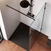 Душевая перегородка Am.Pm X-Joy W94WI-90-F1-BTE 90x195, стекло прозрачное 6 мм, профиль черный фото 4