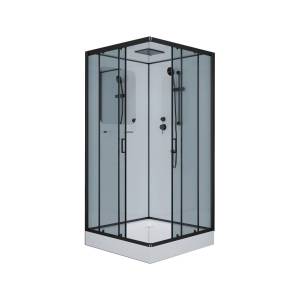 Душевая кабина Niagara Premium NG-6902-01Q BLACK 100x100x210 черная, с низким поддоном