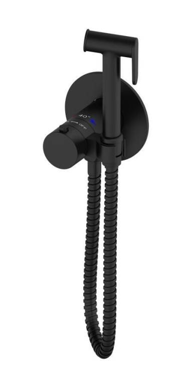 Гигиенический душ Oliveeka Y OL-829909-MB с внутренней частью, термостат, черный матовый