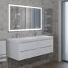 Тумба под раковину Uperwood Tanos 2910203301 подвесная, двойная, 4 ящика, белая, 120 см фото 3