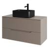 Тумба с раковиной Orange Line Li-100TuLMDF+B02-460MB латте матовый, 100 см