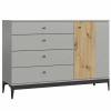Комод КД-140 НК-Мебель Нордик 71916986 Холодный серый/Дуб Артизан 90.8x130x40