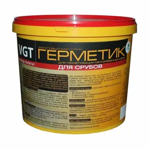 VGT ГЕРМЕТИК ДЛЯ СРУБОВ акриловый, высокоэластичный, сосна (0,9кг)