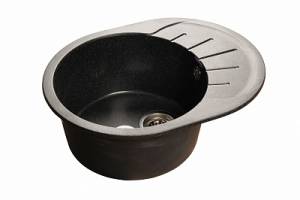 Мойка кухонная GranFest Rondo GF-R--580L чаша с крылом 579x445мм черный