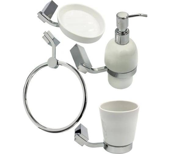 Набор аксессуаров для ванны Bath Plus Terra C-510-5 хром, белый