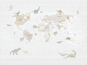 Фреска Ortograf Little friends 34387 Карта мира - Динозавры 3 Флора FLN